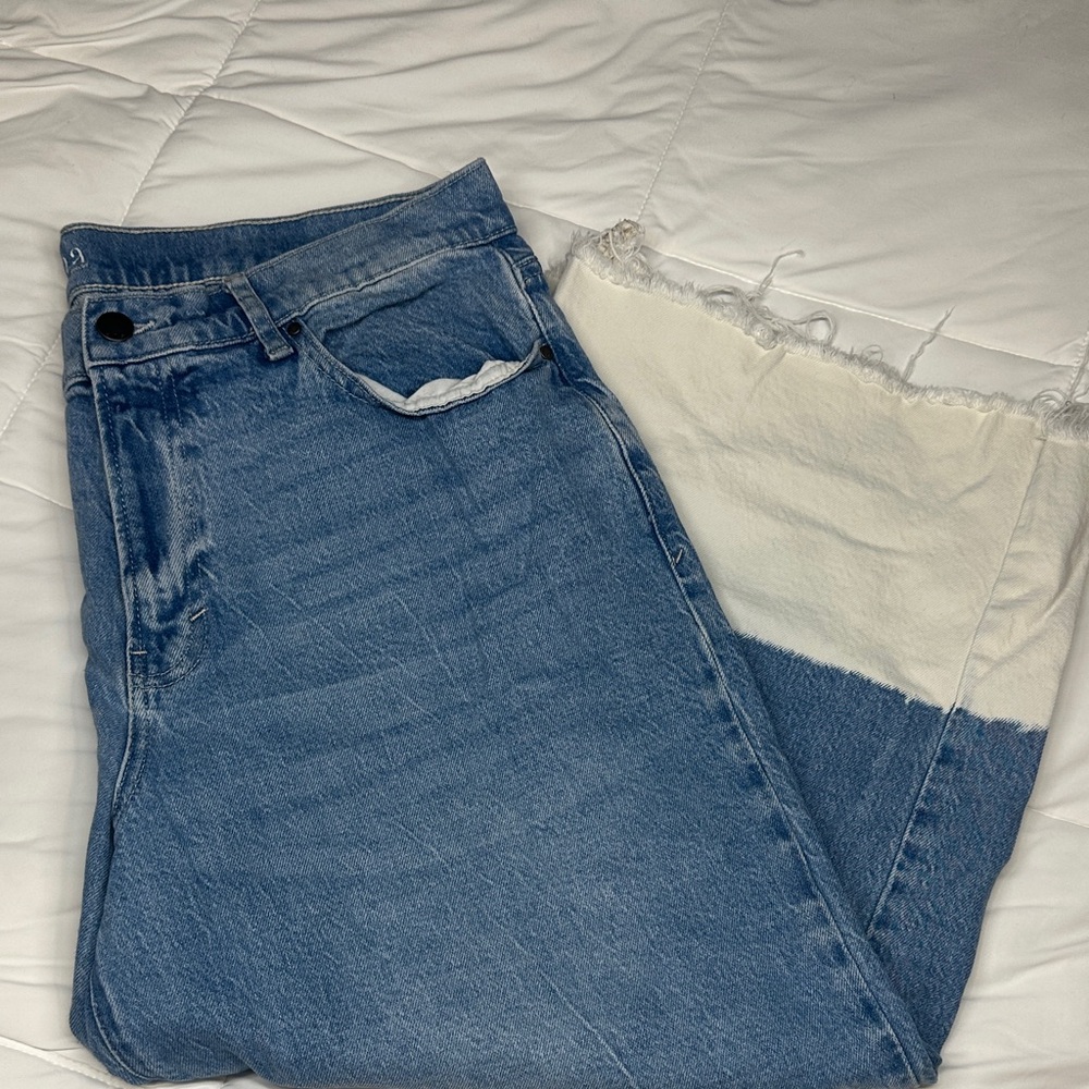 a.n.a Women's Blue Flare & Wide Leg Jeans